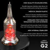 Legend 輕柔型微針弧式雙分卡針 - 8號（0.25毫米)每盒20支卡針 