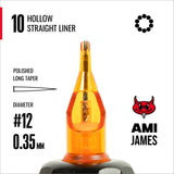 CAM x AMI JAMES(艾米·詹姆斯) 空心圓形割線卡針- 12號（0.35毫米)每盒20支卡針