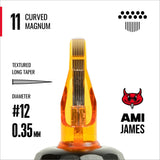  CAM x AMI JAMES(艾米·詹姆斯) 標準針弧式雙分卡針 - 12號（0.35毫米)每盒20支卡針