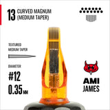  CAM x AMI JAMES(艾米·詹姆斯) 標準針弧式雙分卡針 - 12號（0.35毫米)每盒20支卡針