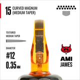 CAM x AMI JAMES(艾米·詹姆斯) 標準針弧式雙分卡針 - 12號（0.35毫米)每盒20支卡針