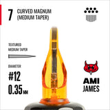  CAM x AMI JAMES(艾米·詹姆斯) 標準針弧式雙分卡針 - 12號（0.35毫米)每盒20支卡針