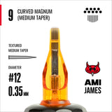  CAM x AMI JAMES(艾米·詹姆斯) 標準針弧式雙分卡針 - 12號（0.35毫米)每盒20支卡針