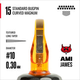CAM x AMI JAMES(艾米·詹姆斯) 微針弧式雙分卡針 - 10號（0.30毫米)每盒20支卡針