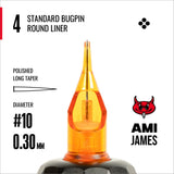 CAM x AMI JAMES(艾米·詹姆斯) 圓形微針收緊割線卡針 - 10號（0.30毫米)每盒20支卡針