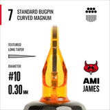 CAM x AMI JAMES(艾米·詹姆斯) 微針弧式雙分卡針 - 10號（0.30毫米)每盒20支卡針