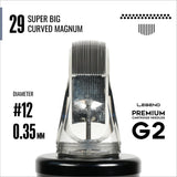 Legend 輕柔型超大標準弧式雙分卡針 - 12號（0.35毫米)每盒10支卡針 