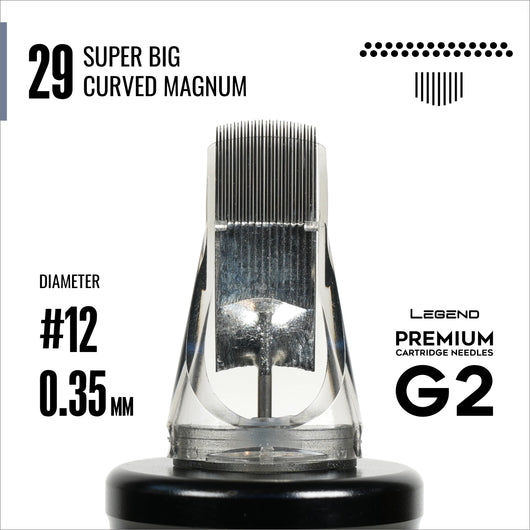 Legend 輕柔型超大標準弧式雙分卡針 - 12號（0.35毫米)每盒10支卡針 