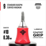 Legend舒適型微針弧式雙分卡針 - 10號（0.30毫米)每盒20支卡針